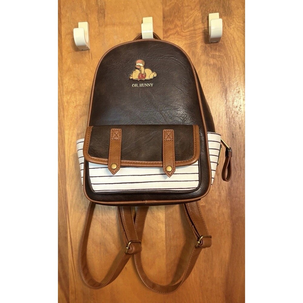 Loungefly Disney Brown Winnie the Pooh Oh Hunny Brown Mini Backpack Bag Purse